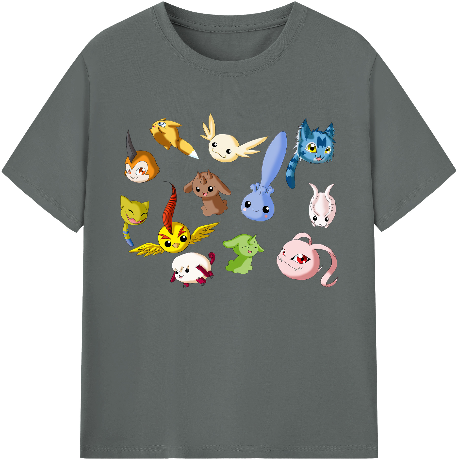 （画像用） Digimon デジタルモンスター/デジモン 綿100％ メンズ半袖Tシャツ｜肌触りやわらか＆通気性